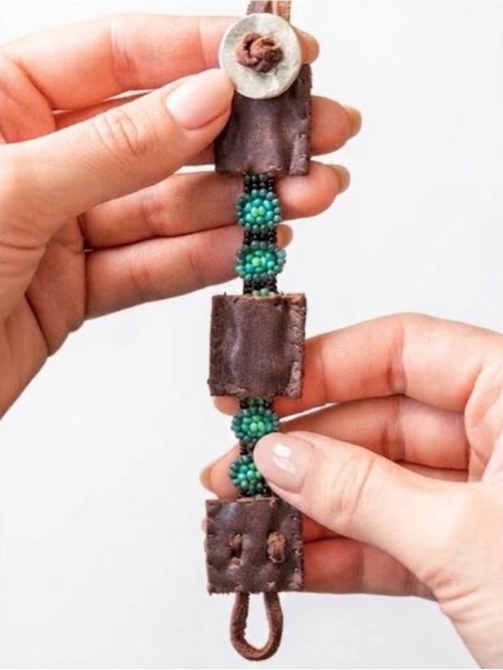 SAMADHI HANDMADE LEATHER BEADED BRACELET
